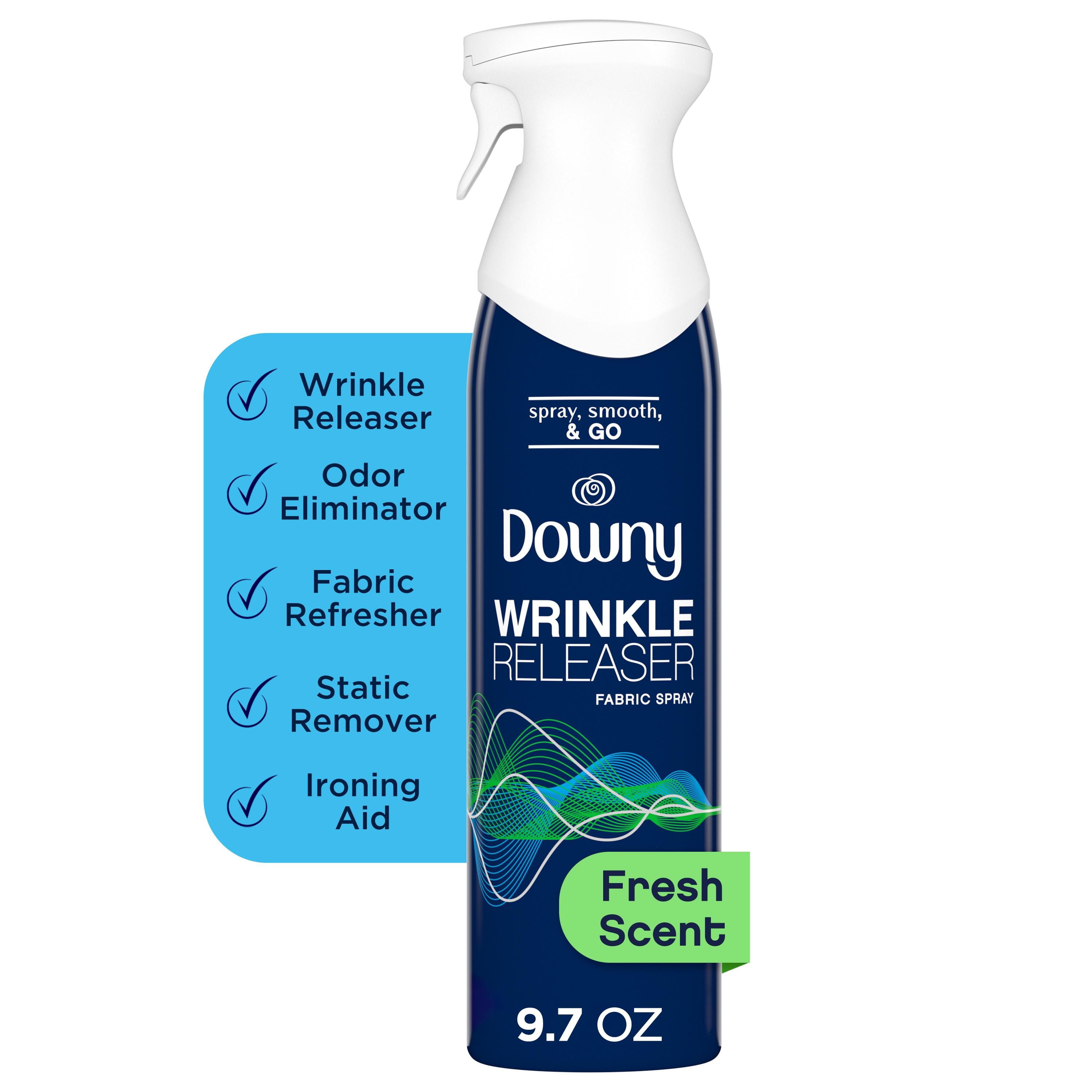 Downy Wrinkle Releaser and Refresher Fabric Spray, Starch Alternative, Fresh Scent, 9.7 oz - image 1 of 10