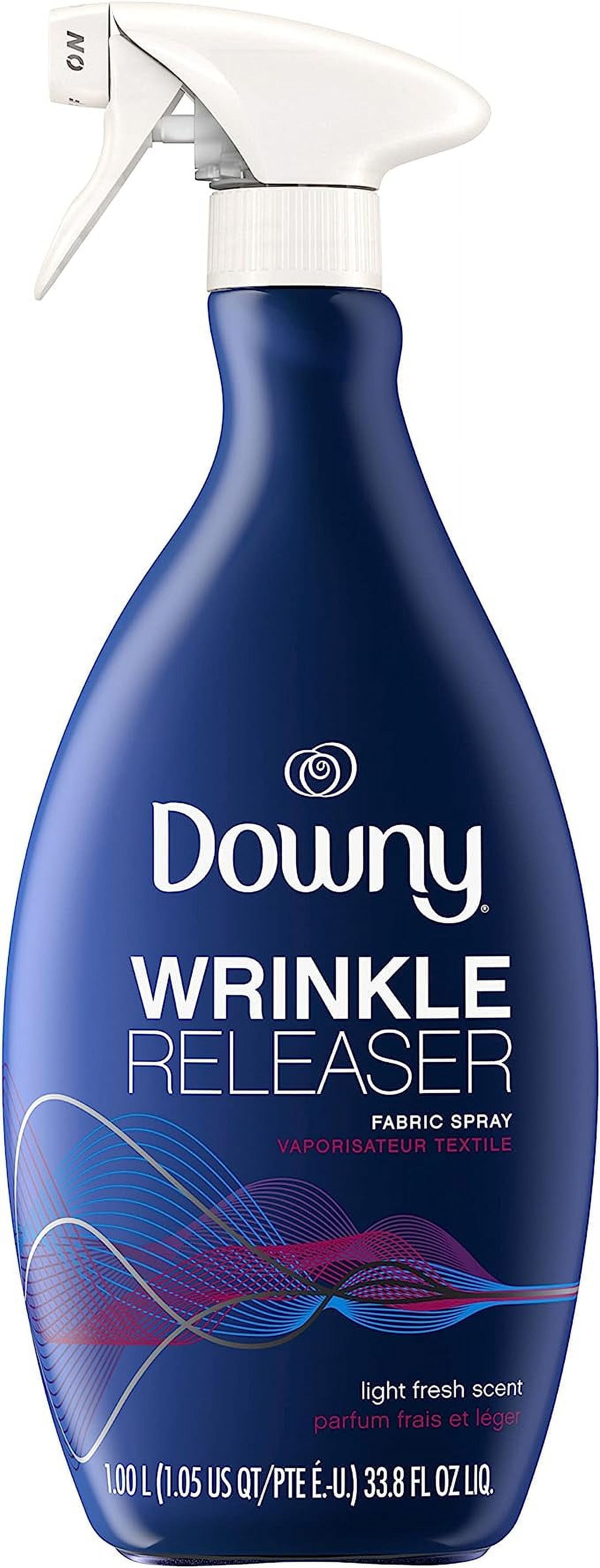 Downy Wrinkle Release Spray Plus, Static Remover, Light Fresh Scent, 33.8  Fluid Ounce, Pack of 2
