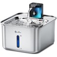 DownyPaws Cat Water Fountain Stainless HYZ01 Steel Wireless, FurSink Battery Operated Cat Water