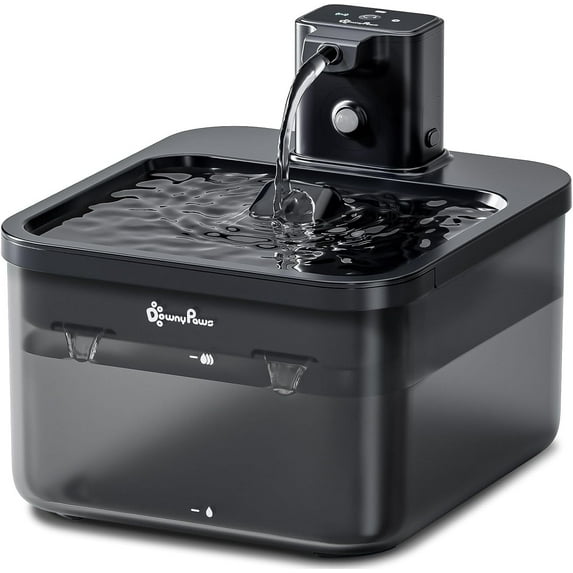 DownyPaws Wireless Cat Water Fountain Black