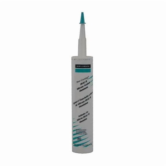Silicone Sealant, 10 oz, Cartridge, Aluminum Gray, Silicone Base, HVAC/R 4045031