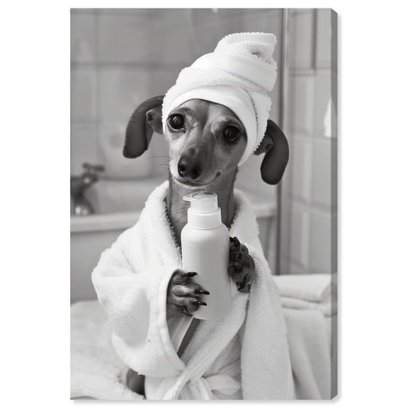 Doxxie Bath Ready Canvas Funny Bathroom Art by Art Remedy, Gallery Wrapped, 30" x 45"