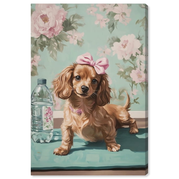 Doxxie Dainty Yoga Canvas Cute Pets Art Prints by Art Remedy, Gallery Wrapped, 10 x 15
