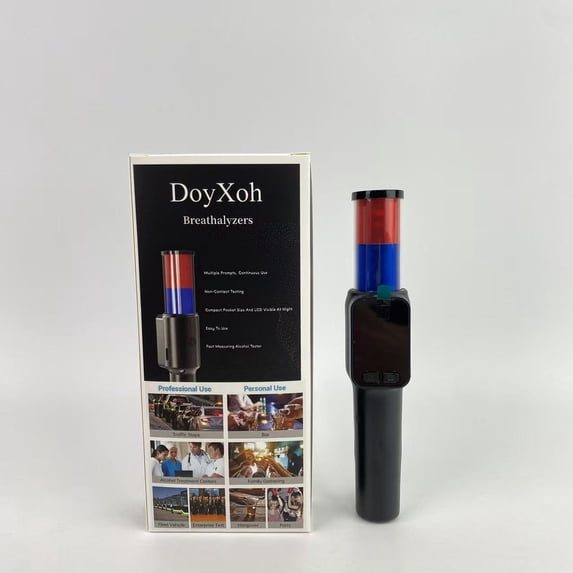 DoyXoh Breathalyzers,Portable Alcohol Breath Tester, Digital Alcohol Detector with Voice Broadcast Function, Professional-Grade Accuracy and High-Precision Sensor