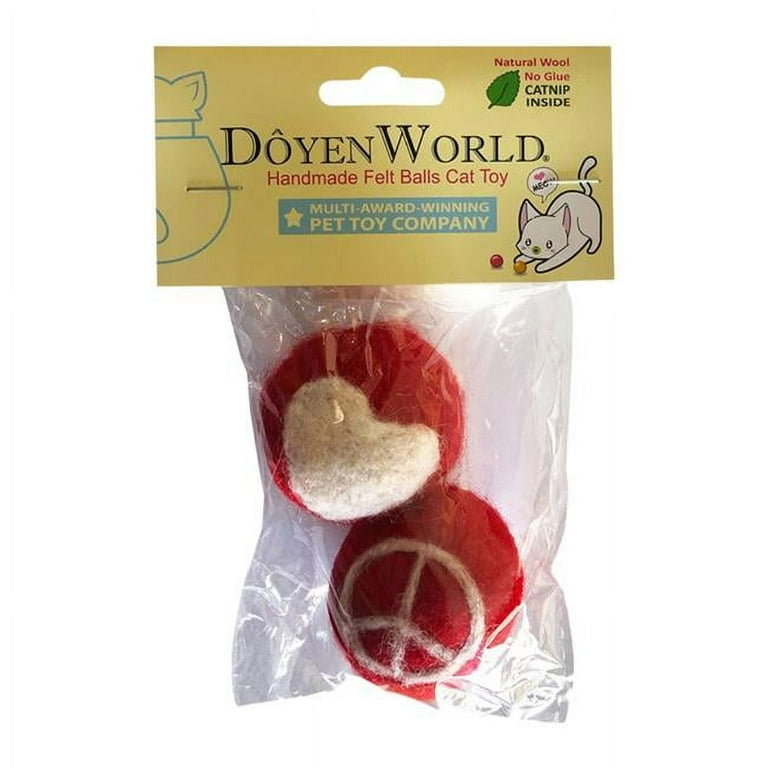 Doyen Cat Felt Ball Peace Love Doyen Cat Felt Ball Peace Love