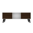 thumbnail image 1 of Doyers 53.15 Mid-Century Modern TV Stand in White and Nut Brown, 1 of 5