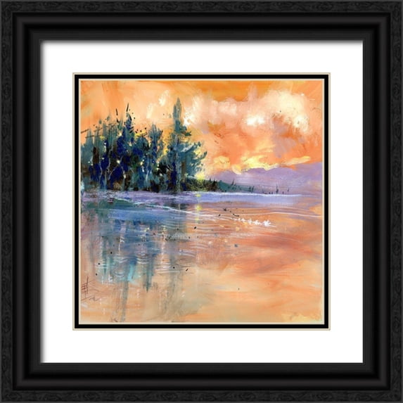 Doyle, Anne Farrall 20x20 Black Ornate Wood Framed with Double Matting Museum Art Print Titled - Nevern Lights III