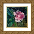 thumbnail image 1 of Doyle, Anne Farrall 20x20 Gold Ornate Wood Framed with Double Matting Museum Art Print Titled - Rhododendron Portrait II, 1 of 4