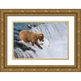 thumbnail image 1 of Doyle, Renee 18x13 Gold Ornate Wood Framed with Double Matting Museum Art Print Titled - Fishing On The Edge, 1 of 4