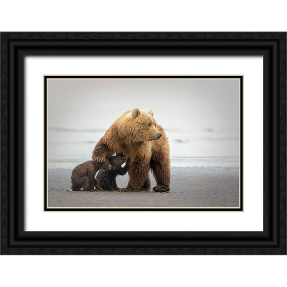 Doyle, Renee 32x23 Black Ornate Wood Framed with Double Matting Museum Art Print Titled - Family Time