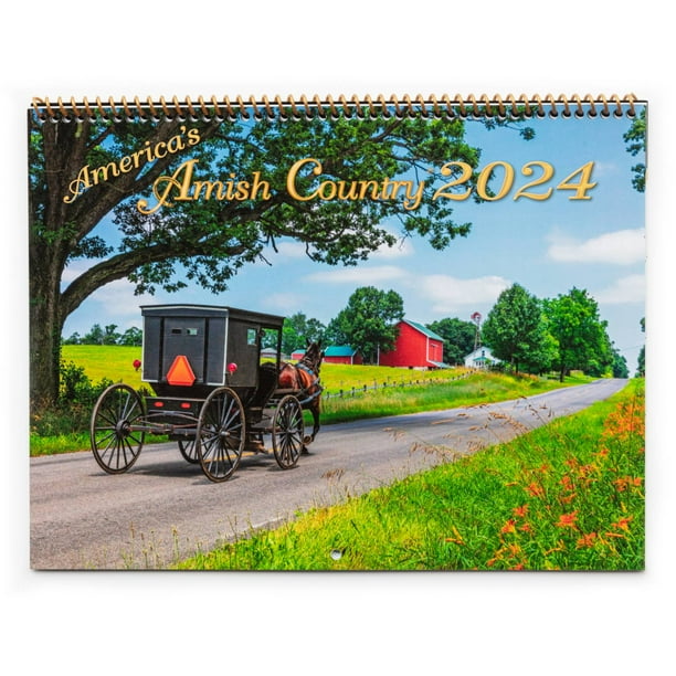 Doyle Yoder 2024 Amish Calendar Scenic USA Amish Country Hanging Wall