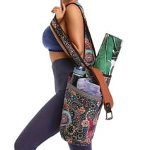 Doyogi Yoga Mat Bag with Large Size Open Pocket and Zipper Pocket Yoga Mat Strap Bag Carrier Bag Fit Most Size for Ladies