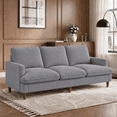 thumbnail image 1 of Doyolan 89.8" 3-Seater Sofa Couch for Living Room, Large Upholstered Sofa with Soft Cushions and Wide Seats, Modern Comfy Couch, Gray, 1 of 6