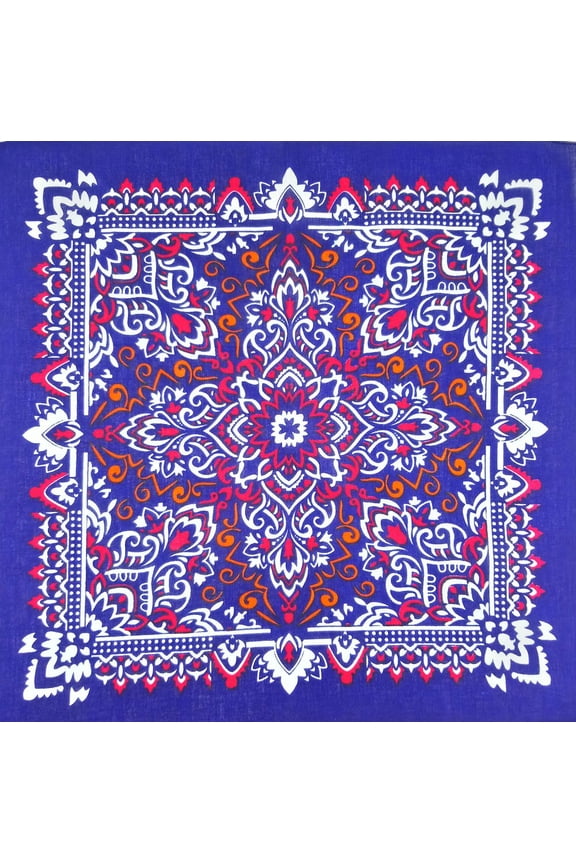 Dozen 12 PCS 100% Cotton Bandanas Head Wrap Bandana Scarf Face Covering Face Cover Paisley Blue Orange White Red Western