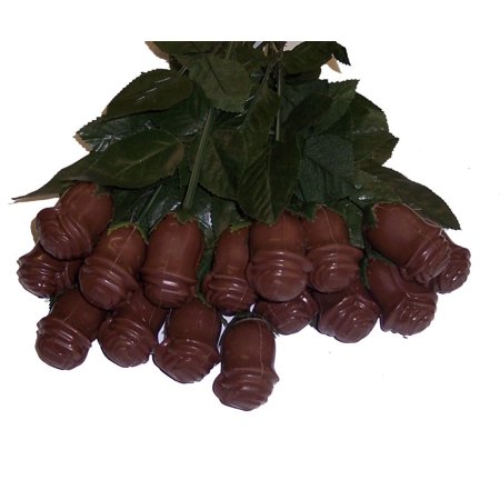 Dozen Long Stem Solid Chocolate Roses