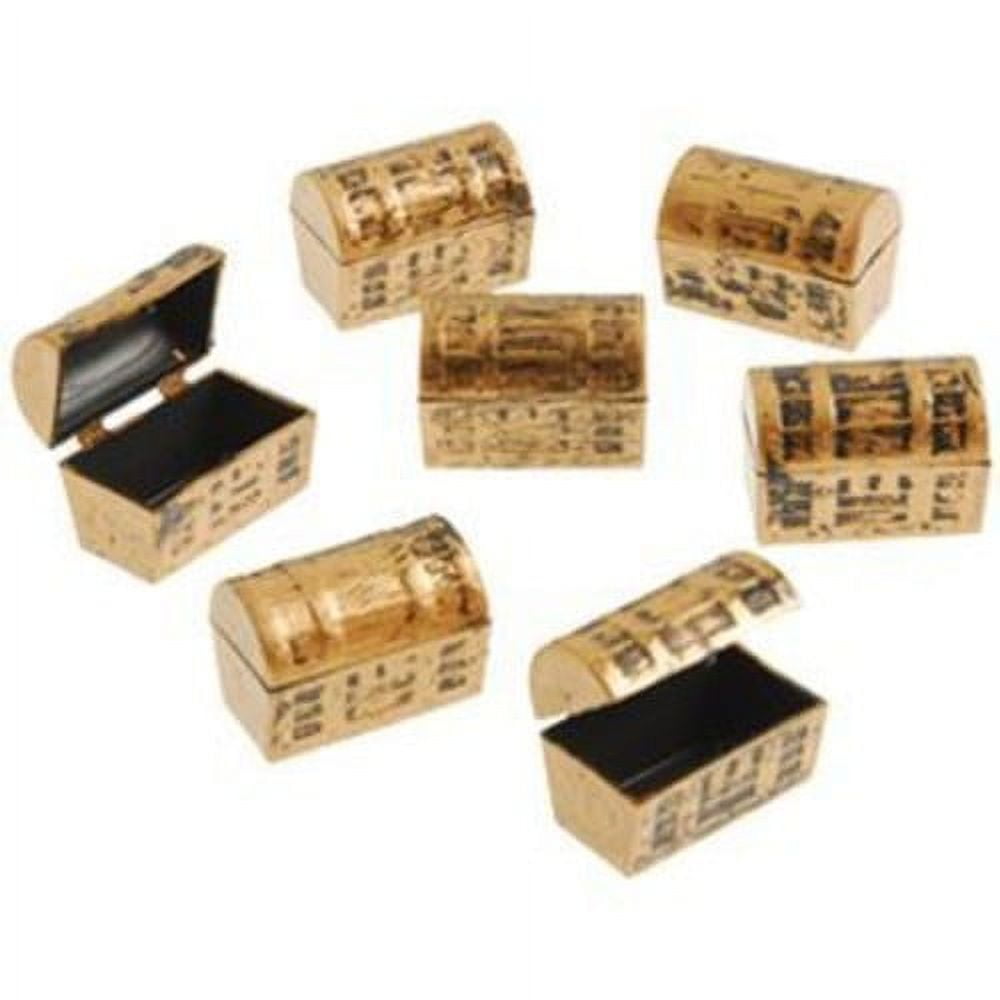 Dozen Mini Pirate Gold Treasure Chests 