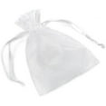 thumbnail image 1 of Dozen Organza 3" x 4" Drawstring Bag Pouches White, 1 of 2