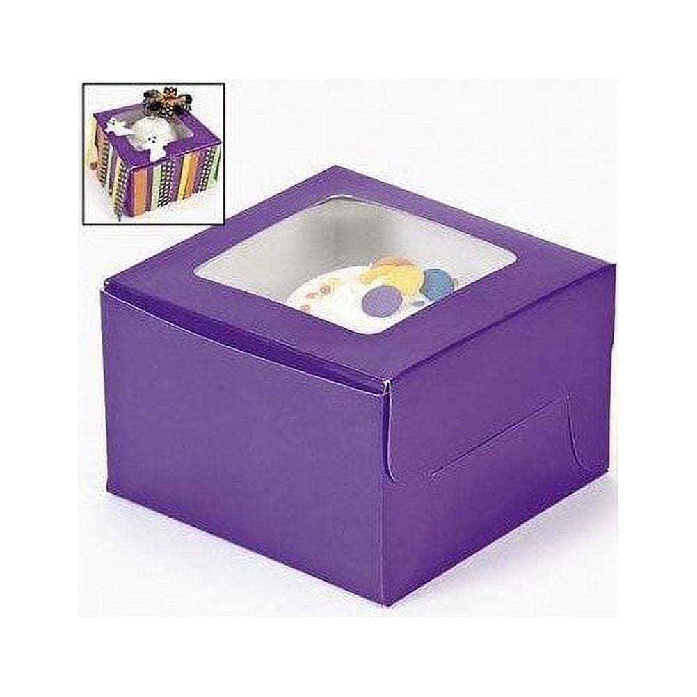 Dozen Purple Cupcake Boxes