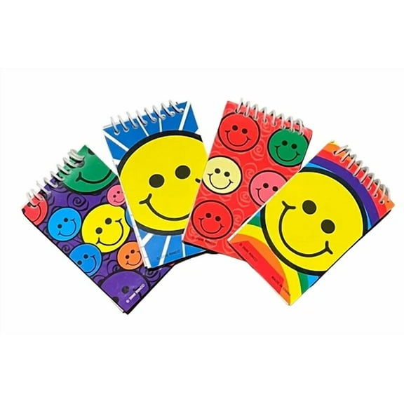 Dozen Spiral Smile Notebooks Favor Party Bag Fillers Prize Assortment 12 Pack