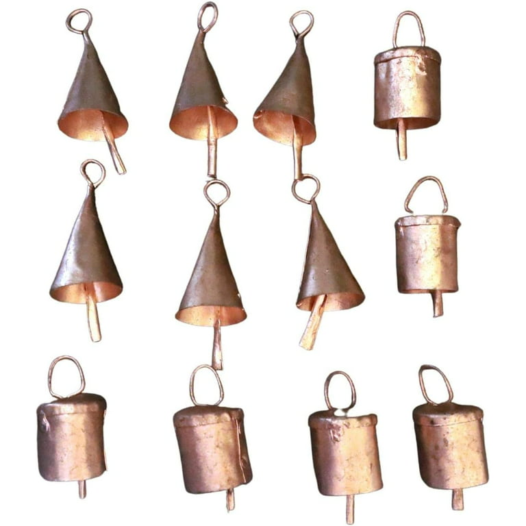 Shabby Chic Rustic Iron Tin Cow Bells Craft Supplies X mas Bell Indian 20  Pieces