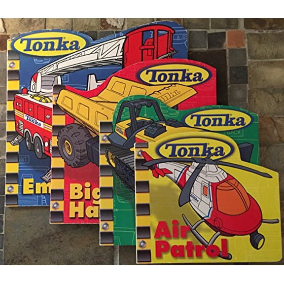 Pre-Owned Dozer and Diggers, Big Haulers, Air Patrol and Emergency Tonka 4 Book Set, by Michael Teitelbaum (Board Book), Textbooks, English