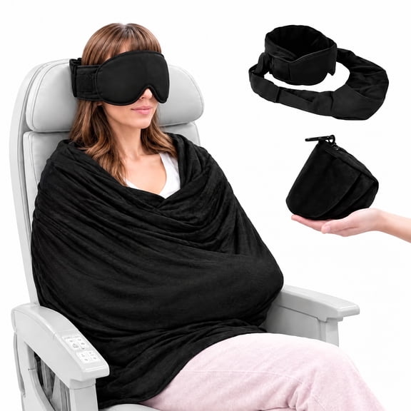 Travel Sleep Set Travel Pillow with Eye Mask 3-in-1 Airplane Sleep Support Travel Essentials 1 Set