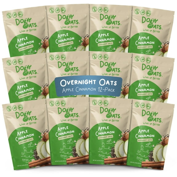 Dozy Oats Apple Cinnamon Overnight Oats 8-Pack with Jar