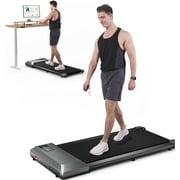 Dpforest Walking Pad, 0.6-3.8 MPH, 2 in 1 Under Desk Treadmill with 300lbs Capacity, Installation-Free Walking and Jogging Machine for Home and Office Use(Gray)