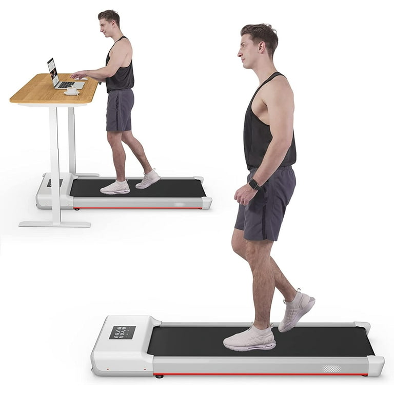 Dpforest Walking pad 0.6 3.8 MPH 2 in 1 Walking Treadmill Under Desk with powerful and quiet 2.5HP motor for Home Office White