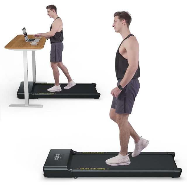 2-in-1 Walking Pad Treadmill - Under Desk Portable Treadmill With Remote, LED Display, 2.0HP Motor