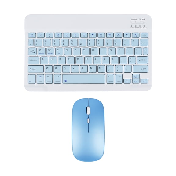 Dpisuuk 10 inch Wireless Bluetooth Keyboard Mouse Comb, Ultra-Slim Rechargeable Wireless Keyboard and Mouse Set for iOS Android Windows