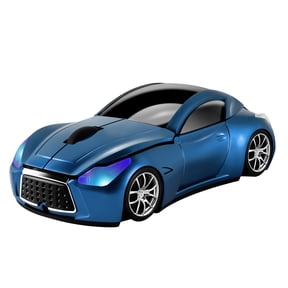 Dpisuuk 2.4GHz Wireless Mouse, Car Mouse, Computer Mouse, Optical Cordless Mice with USB Receiver for PC Laptop Computer, Lake Blue