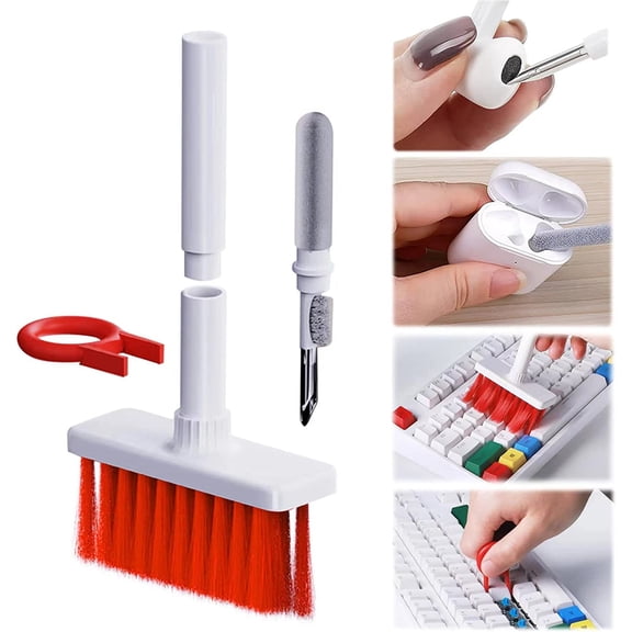 Dpisuuk 5 in 1 Keyboard Cleaning Brush Kit, Soft Brush Cleaning Tools Kit for Keyboard PC Laptop and Earphone