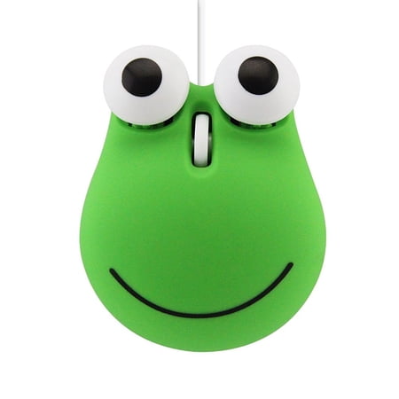Dpisuuk Wired Mouse, Cute Animal Frog Computer Mouse, Portable USB Corded Mouse, 1200DPI Optical Mice for Laptop PC Desktop Computer, Green