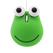 Dpisuuk Wired Mouse, Cute Animal Frog Computer Mouse, Portable USB Corded Mouse, 1200DPI Optical Mice for Laptop PC Desktop Computer, Green