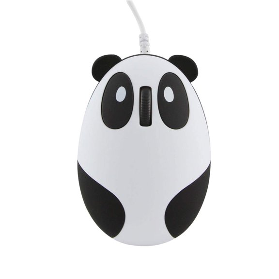 Dpisuuk Wired Mouse, Ergonomic Cute Animal Panda Shaped Computer Mouse, Portable 1200DPI Optical USB Corded Mouse for Laptop Computer PC Desktop