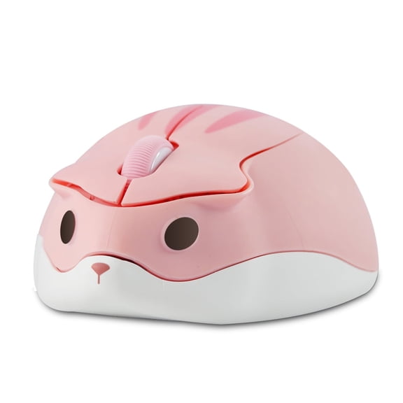 Dpisuuk Wireless Bluetooth Mouse, Cute Hamster Shape Computer Mouse, 1200 DPI Optical Silent Mouse for Tablet Laptop MacBook PC Kids Girls Adults Women Gift, Pink