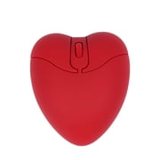 Dpisuuk Wireless Bluetooth Mouse Cute Heart Shape Mouse 2.4GHz & Bluetooth Dual Mode Computer Mice with USB Receiver Portable Travel Mouse for Laptop PC Desktop Macbook Tablet Gifts Red