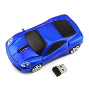 Dpisuuk Wireless Mouse, 2.4G Optical Computer Mouse with USB Receiver, Ergonomic Car Mouse for PC Laptop Computer, Dark Blue