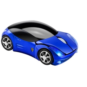 Dpisuuk Wireless Mouse 2.4GHz Mini Cool Car Mouse with USB Receiver 1200 DPI Optical Small Travel Mouse for PC Laptop Computer Desktop MacBook Kids Boy Girl Adults Women Men Gifts, Blue