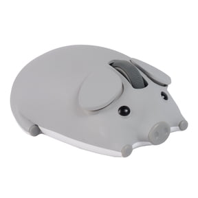 Dpisuuk Wireless Mouse Bluetooth & 2.4GHz Dual Mode Cute Animal Pig Shape Mouse with USB Receiver Portable Compact Optical Silent Mouse for Laptop PC Tablet MacBook Kids Women Men Gift, Gray