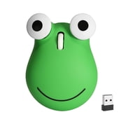 Dpisuuk Wireless Mouse Bluetooth Cute Animal Green Frog Shape Computer Mice with USB Receiver 2.4GHz & Bluetooth Dual-Mode Portable Travel Silent Optical Cordless Mouse for Laptop PC Desktop