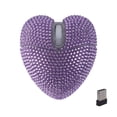 thumbnail image 1 of Dpisuuk Wireless Mouse Bluetooth Cute Bling Crystal Rhinestone Purple Heart Shape Computer Mice with LED Light 2.4GHz & Bluetooth Rechargeable USB Cordless Mouse for Laptop PC Tablet Gift, 1 of 6