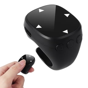 Dpisuuk Wireless Mouse Bluetooth Finger Ring Mouse with Touchpad Rechargeable Wearable Mini Thumb Mouse Scrolling Ring for Page Turn Take Photo Watch Video for Smartphone iPad Tablet, Black