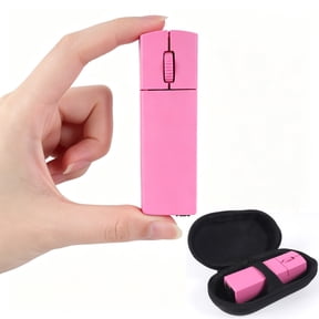 Dpisuuk Wireless Mouse Bluetooth Mini Silent Dual-Mode 2.4GHz & Bluetooth Computer Mice with Case Rechargeable Portable Small Wireless Mouse for Laptop PC Desktop MacBook Tablet Kids Gift, Pink