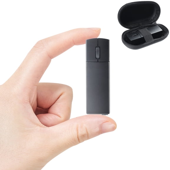 Dpisuuk Wireless Mouse Bluetooth Mini Silent Dual-Mode 2.4GHz & Bluetooth Computer Mice with Case Rechargeable Portable Small Wireless Mouse for Laptop PC Desktop MacBook Tablet Kids Gift, Black