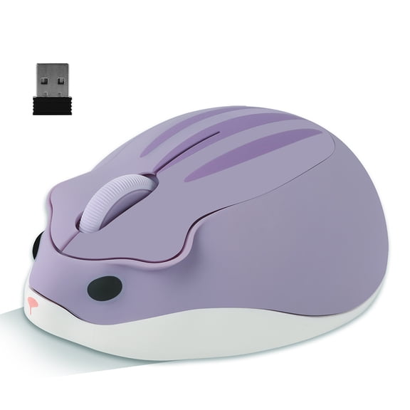 Dpisuuk Wireless Mouse, Cute Hamster Shape Computer Mouse, Silent Mouse 2.4GHz 1200DPI Optical Mouse with USB Receiver, Cordless Mouse for Laptop Computer
