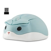 Dpisuuk Wireless Mouse, Cute Hamster Shape Computer Mouse, Silent Mouse 2.4GHz 1200DPI Optical Mouse with USB Receiver, Cordless Mouse for Laptop Computer