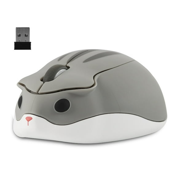 Dpisuuk Wireless Mouse, Silent Cute Hamster Shape Computer Mouse, 2.4GHz 1200DPI Optical Mouse with USB Receiver, Cordless Mouse for Laptop Computer