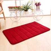 Dpityserensio 19.68x31.49inch Memory Foam Mat Bathroom Rugs Absorbent Slip-Resistant Shower Bath Mats Red